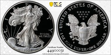 1998-P $1 Silver Eagle PR69DCAM