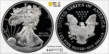 2000-P $1 Silver Eagle PR69DCAM