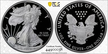 2019-W $1 Silver Eagle PR69DCAM