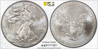 2013 $1 Silver Eagle MS68