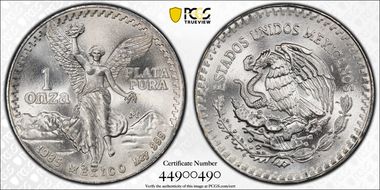 1985-Mo Onza Libertad Ag MS69