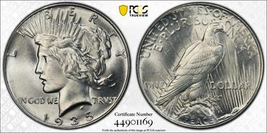 1935 $1 MS64