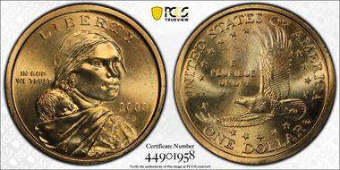 2000-D SAC$1 MS66