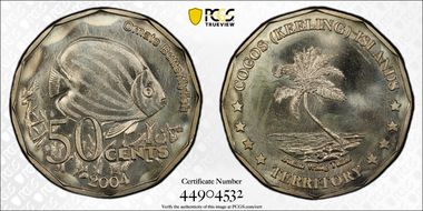 2004 50C X#14a Butterfly Fish MS66