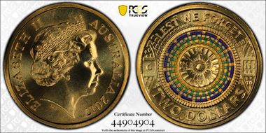 2017-C $2 Lest We Forget Colorized MS69