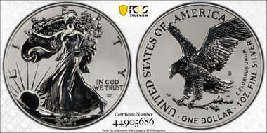 2021-S $1 Silver Eagle Rev PR - Type 2 Designer Edition - First Strike PR69