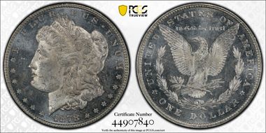 1878 8TF $1 VAM 23, Crazy Lips MS64PL
