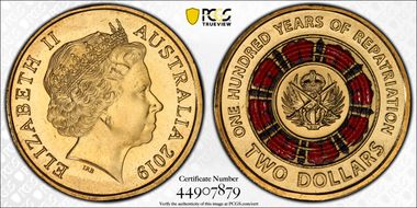 2019 $2 100 Years of Repatriation Colorized MS67