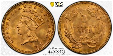1888 G$1 MS68