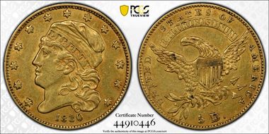 1830 $5 AU50+