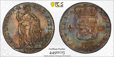 1794-W 1/4 G KM-2 Utrecht MS65