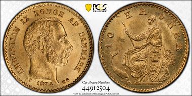 1874 CS 10 Kr KM-790.1 MS64
