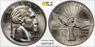 2022-P 25C Maya Angelou First Strike MS65