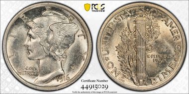 1916 10C Mercury AU58