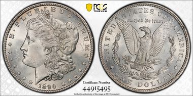 1890 $1 MS64