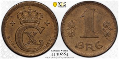 1922 HCN GJ Øre MS64BN