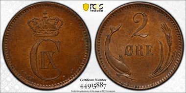 1889 CS 2 Øre MS63BN