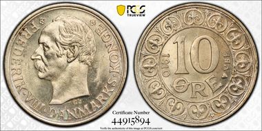 1910 VBP GJ 10 Øre MS63