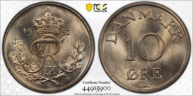 1957 CS 10 Øre MS66