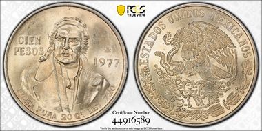 1977-Mo 100 P Low 77 KM-483.1 MS65