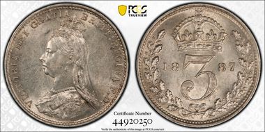 1887 3D S-3931 Jubilee Head MS62