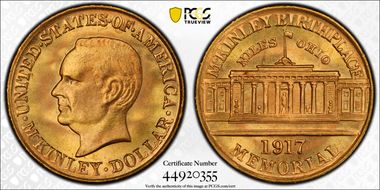 1917 G$1 McKinley MS66