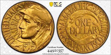 1915-S G$1 Panama-Pacific MS64