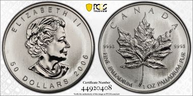 2006 $50 Maple Leaf Pd MS68