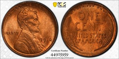 1914 1C MS66RB