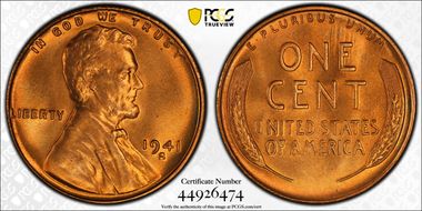 1941-S 1C MS67+ RD
