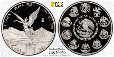 2017-Mo Onza Libertad  Ag PR70DCAM