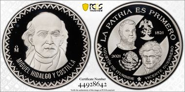 2021-Mo Medal Miguel Hidalgo y Costilla Ag PR68DCAM