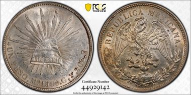1908-Mo GV Peso KM-409.2 AU58
