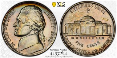 1942-P 5C Silver PR64