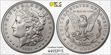 2021-O Privy $1 Morgan Dollar 100th Anniversary MS69