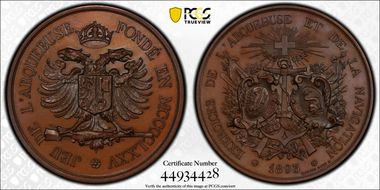 1893 Medal Geneve R-680b Bronzed AE SP65