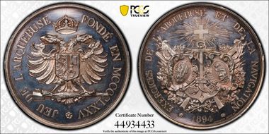 1894 Medal Geneve R-682a Ag SP63