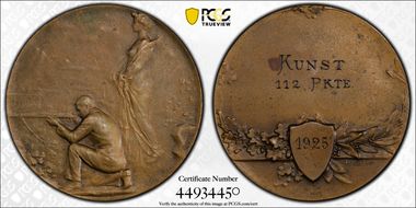 1925 Medal R-1998a Kunst 112 PKTE Bronze SP63