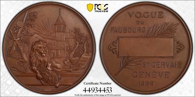 1899 Medal St.Gervais R-714c Bronzed Cu SP65