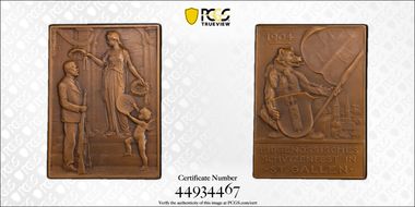 1904 Medal St. Gallen R-1176b Matte Ae SP65