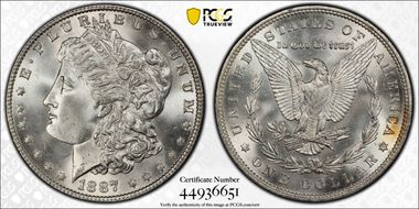1887 $1 MS66