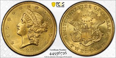 1852-O $20 MS61