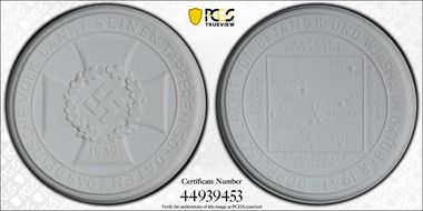 1941 Medal  Scheuch-1876n Munchen White Porcelain MS66