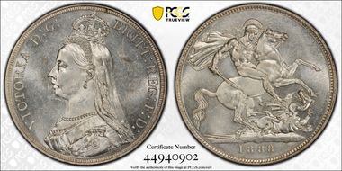 1888 Crown S-3921 Wide Date MS63