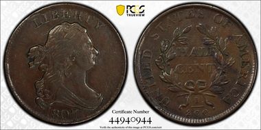 1807 1/2C AU50BN