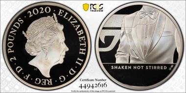 2020 £2 Shaken Not Stirred Ag PR69DCAM