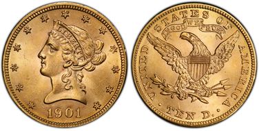 1901 $10 MS64