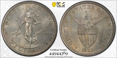 1903 50C KM-167  Ag MS62