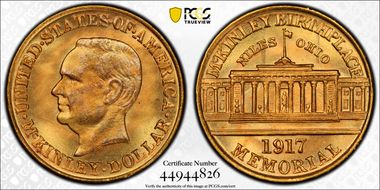 1917 G$1 McKinley MS66