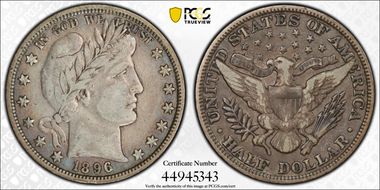 1896 50C VF25